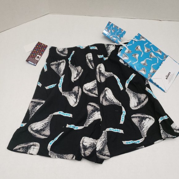 NWT Mens Boxers Underwear Hershey's Kisses Black Silver Candy Chocolate S Gift - Picture 9 of 12